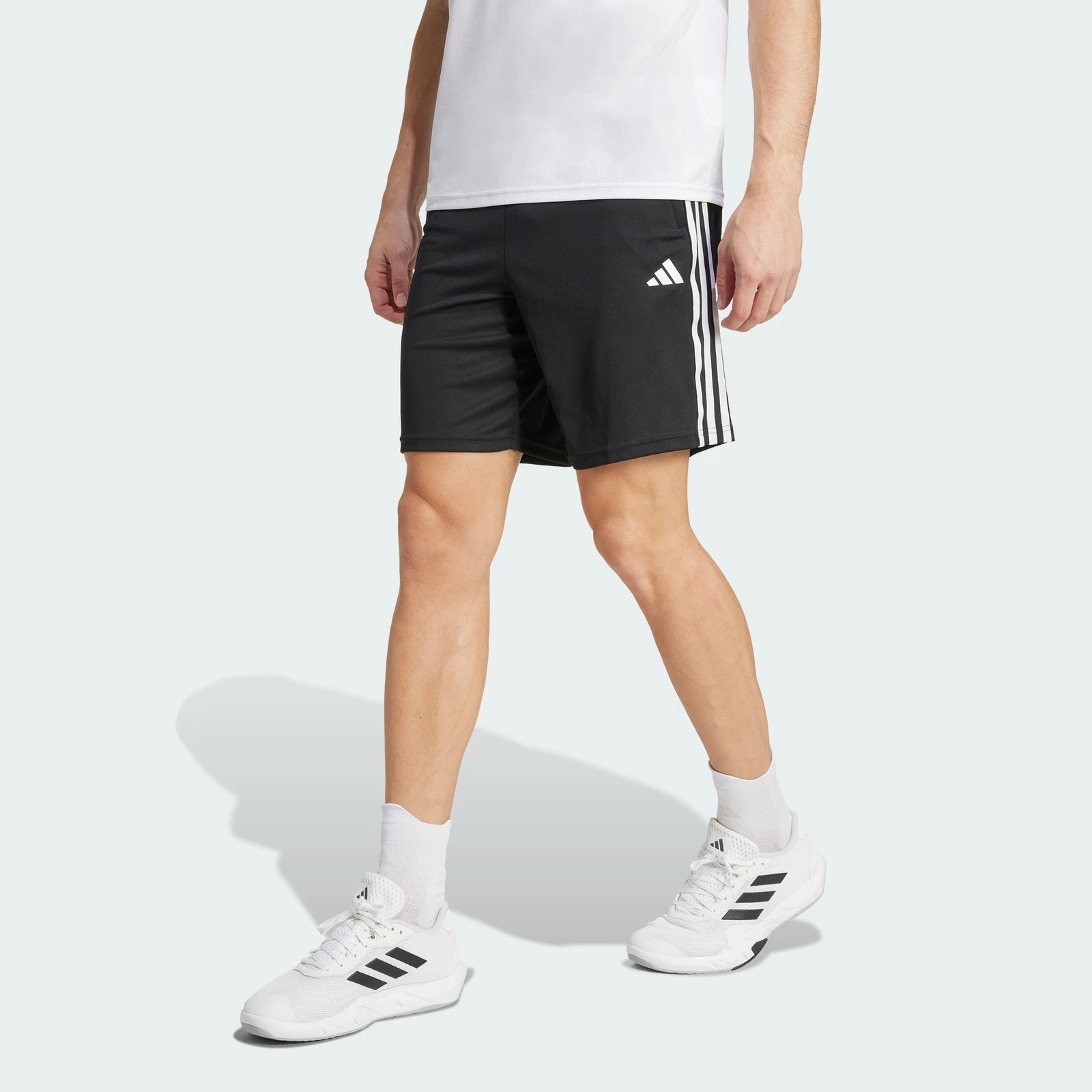 adidas men Train Essentials Piqué 3 Stripes Training Shorts
