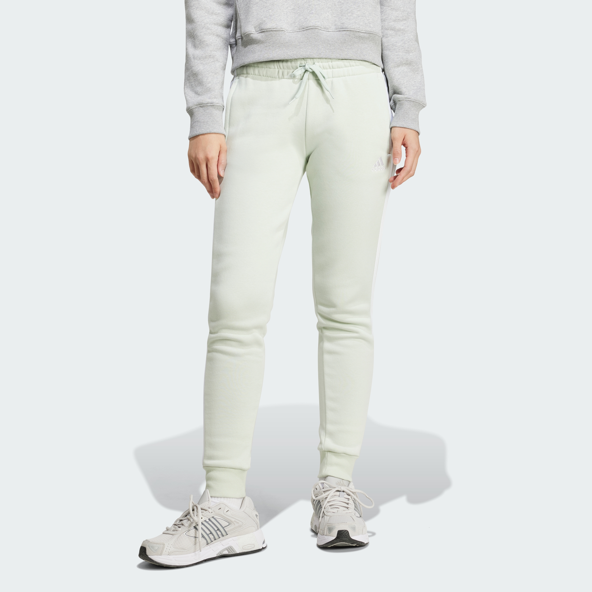 adidas women Essentials 3 Stripes Fleece Pants
