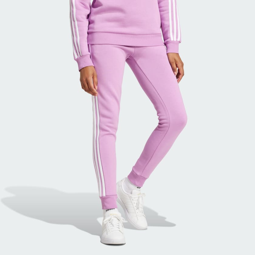 adidas women Essentials 3 Stripes Fleece Pants