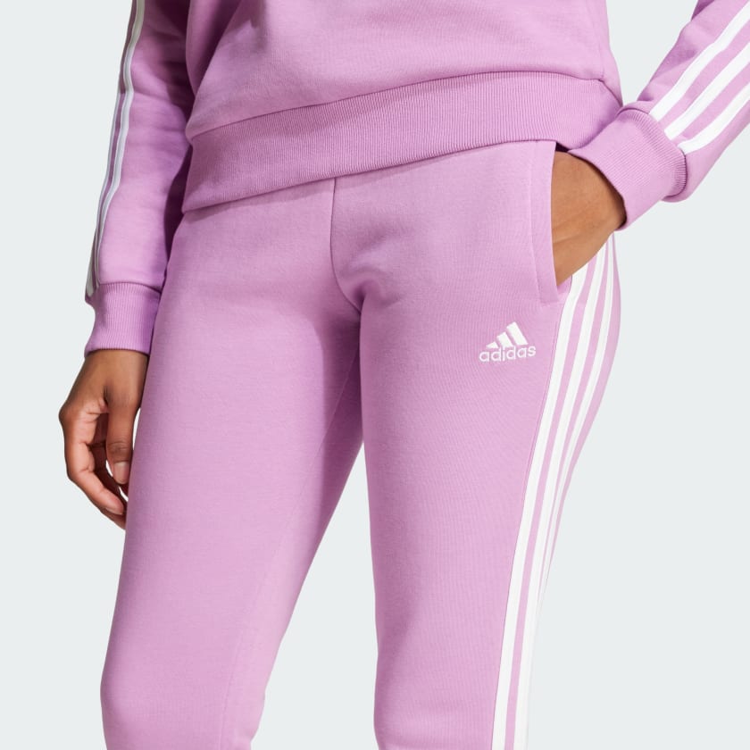 adidas women Essentials 3 Stripes Fleece Pants