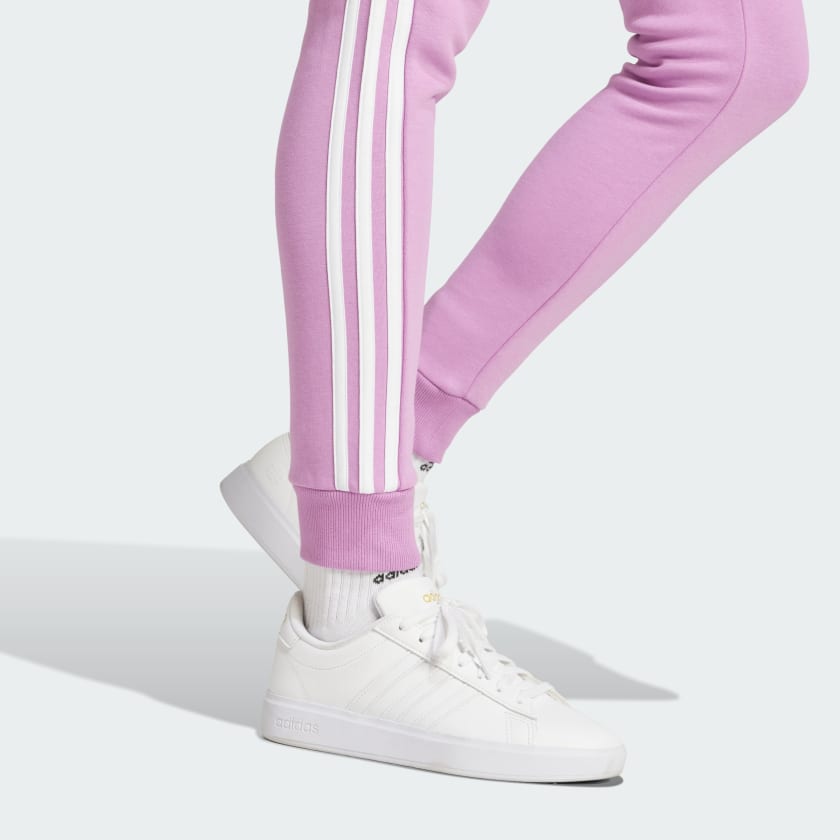 adidas women Essentials 3 Stripes Fleece Pants