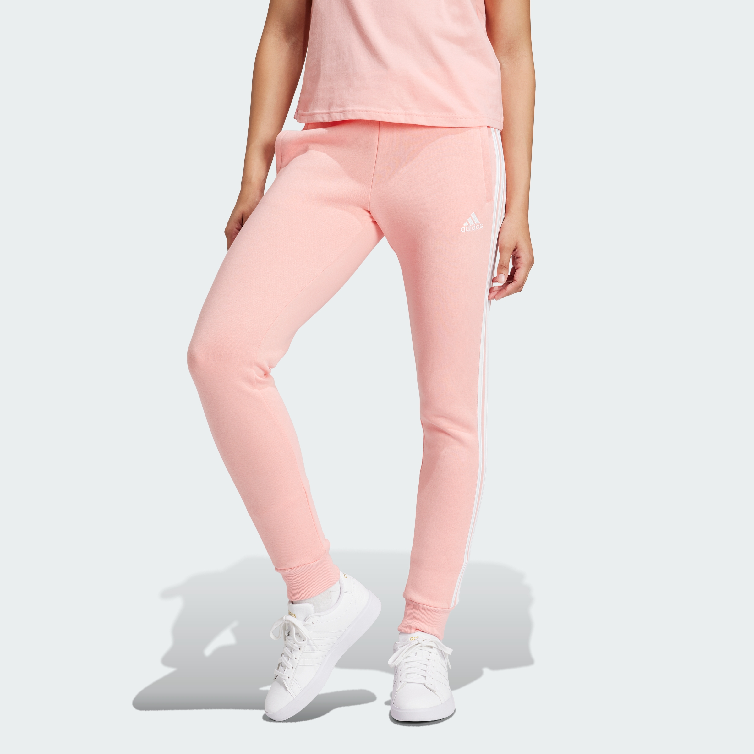 adidas women Essentials 3 Stripes Fleece Pants