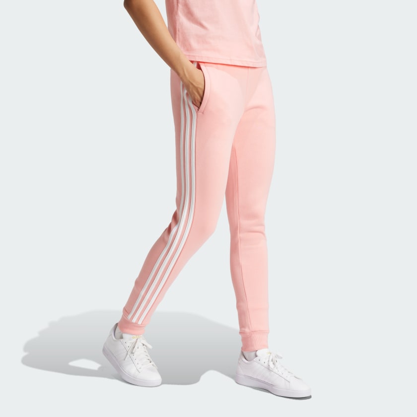 adidas women Essentials 3 Stripes Fleece Pants