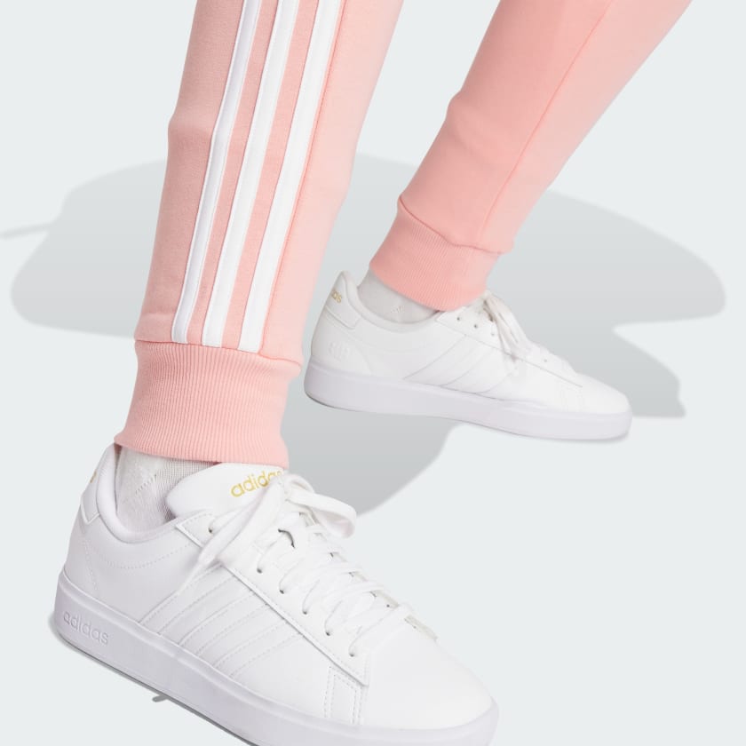adidas women Essentials 3 Stripes Fleece Pants