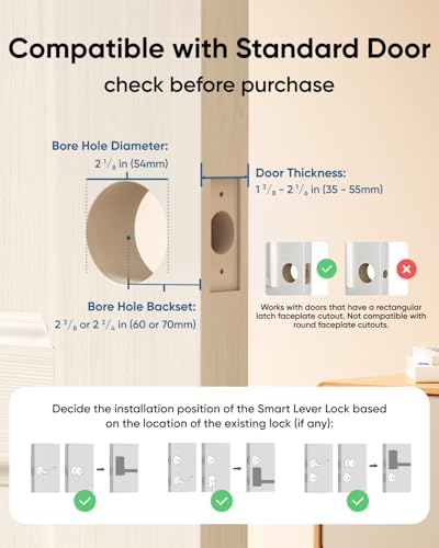 eufy Smart Lock C33  Keypad Door Lock with Handle  Fingerprint Door Knob  Keyless Entry Door Lock for Front Door and Bedrooms  Electronic Deadbolt  Wi Fi  Remote App Control  IP53 Waterproof  Black