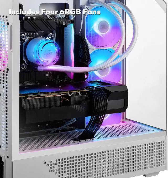 iBUYPOWER Element 9 White Gaming PC Desktop   AMD Ryzen 7 7800X3D   NVIDIA GeForce RTX 5070Ti 16GB   32GB DDR5 RGB   1TB NVMe SSD   EWA7N57T01