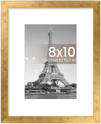 upsimples 11x14 Picture Frame  Display Pictures 8x10 with Mat or 11x14 Without Mat  Wall Hanging Photo Frame  Black  1 Pack