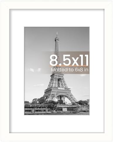 upsimples 11x14 Picture Frame  Display Pictures 8x10 with Mat or 11x14 Without Mat  Wall Hanging Photo Frame  Black  1 Pack