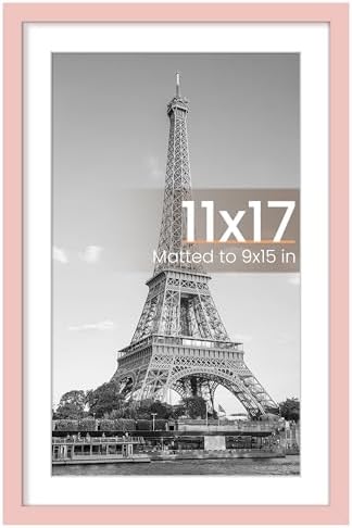 upsimples 11x14 Picture Frame  Display Pictures 8x10 with Mat or 11x14 Without Mat  Wall Hanging Photo Frame  Black  1 Pack