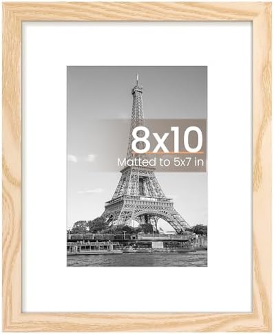 upsimples 11x14 Picture Frame  Display Pictures 8x10 with Mat or 11x14 Without Mat  Wall Hanging Photo Frame  Black  1 Pack