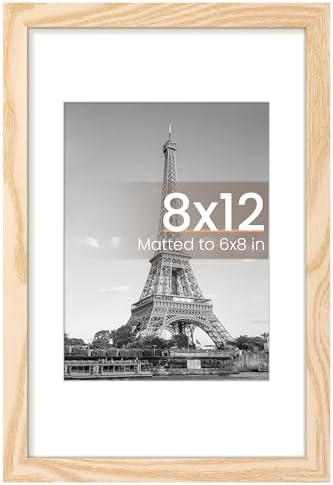 upsimples 11x14 Picture Frame  Display Pictures 8x10 with Mat or 11x14 Without Mat  Wall Hanging Photo Frame  Black  1 Pack