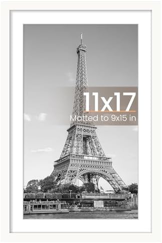 upsimples 11x14 Picture Frame  Display Pictures 8x10 with Mat or 11x14 Without Mat  Wall Hanging Photo Frame  Black  1 Pack