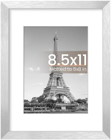 upsimples 11x14 Picture Frame  Display Pictures 8x10 with Mat or 11x14 Without Mat  Wall Hanging Photo Frame  Black  1 Pack