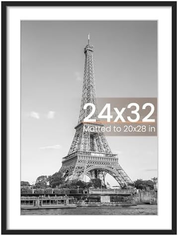 upsimples 11x14 Picture Frame  Display Pictures 8x10 with Mat or 11x14 Without Mat  Wall Hanging Photo Frame  Black  1 Pack