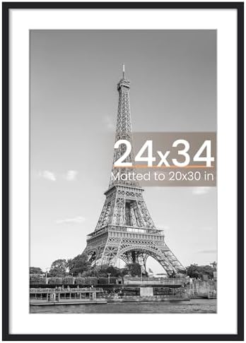 upsimples 11x14 Picture Frame  Display Pictures 8x10 with Mat or 11x14 Without Mat  Wall Hanging Photo Frame  Black  1 Pack