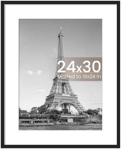 upsimples 11x14 Picture Frame  Display Pictures 8x10 with Mat or 11x14 Without Mat  Wall Hanging Photo Frame  Black  1 Pack