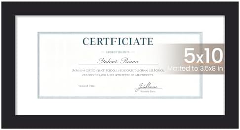 upsimples 11x14 Picture Frame  Display Pictures 8x10 with Mat or 11x14 Without Mat  Wall Hanging Photo Frame  Black  1 Pack