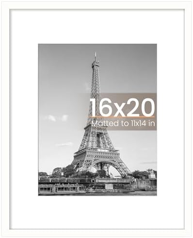 upsimples 11x14 Picture Frame  Display Pictures 8x10 with Mat or 11x14 Without Mat  Wall Hanging Photo Frame  Black  1 Pack