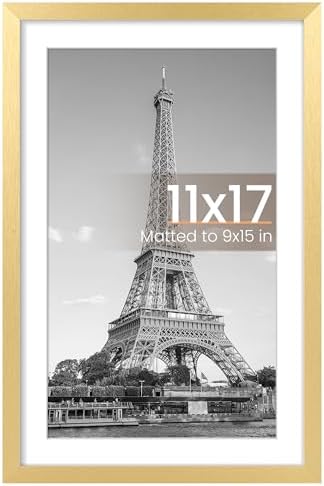 upsimples 11x14 Picture Frame  Display Pictures 8x10 with Mat or 11x14 Without Mat  Wall Hanging Photo Frame  Black  1 Pack