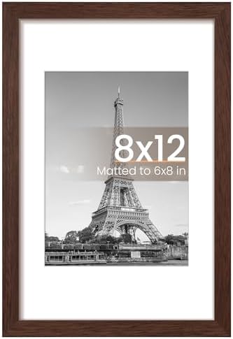upsimples 11x14 Picture Frame  Display Pictures 8x10 with Mat or 11x14 Without Mat  Wall Hanging Photo Frame  Black  1 Pack