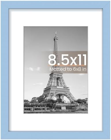 upsimples 11x14 Picture Frame  Display Pictures 8x10 with Mat or 11x14 Without Mat  Wall Hanging Photo Frame  Black  1 Pack