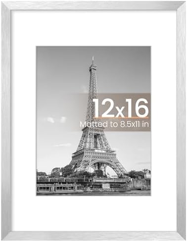 upsimples 11x14 Picture Frame  Display Pictures 8x10 with Mat or 11x14 Without Mat  Wall Hanging Photo Frame  Black  1 Pack
