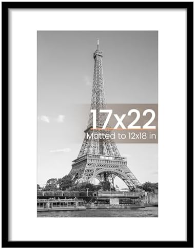 upsimples 11x14 Picture Frame  Display Pictures 8x10 with Mat or 11x14 Without Mat  Wall Hanging Photo Frame  Black  1 Pack