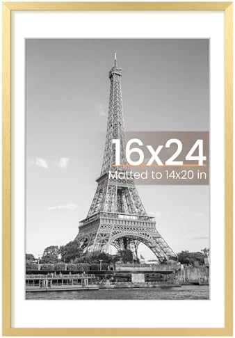 upsimples 11x14 Picture Frame  Display Pictures 8x10 with Mat or 11x14 Without Mat  Wall Hanging Photo Frame  Black  1 Pack