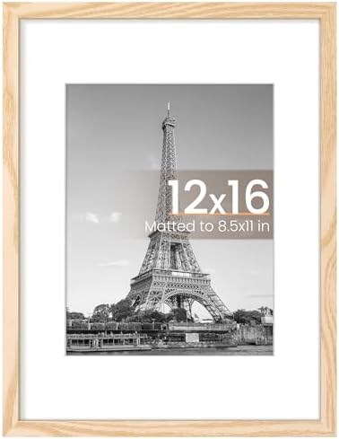 upsimples 11x14 Picture Frame  Display Pictures 8x10 with Mat or 11x14 Without Mat  Wall Hanging Photo Frame  Black  1 Pack