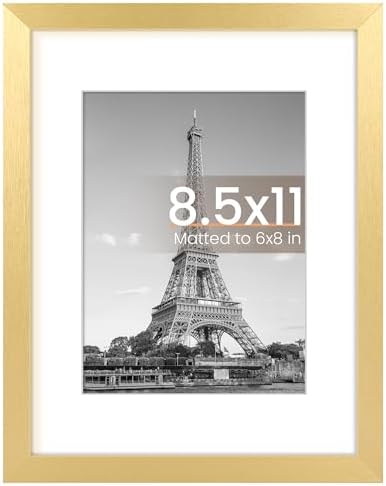 upsimples 11x14 Picture Frame  Display Pictures 8x10 with Mat or 11x14 Without Mat  Wall Hanging Photo Frame  Black  1 Pack