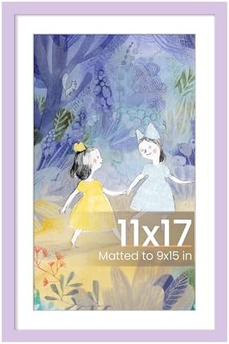 upsimples 11x14 Picture Frame  Display Pictures 8x10 with Mat or 11x14 Without Mat  Wall Hanging Photo Frame  Black  1 Pack