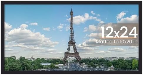 upsimples 11x14 Picture Frame  Display Pictures 8x10 with Mat or 11x14 Without Mat  Wall Hanging Photo Frame  Black  1 Pack