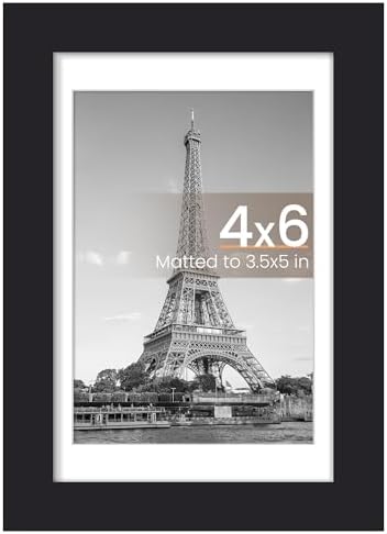 upsimples 11x14 Picture Frame  Display Pictures 8x10 with Mat or 11x14 Without Mat  Wall Hanging Photo Frame  Black  1 Pack