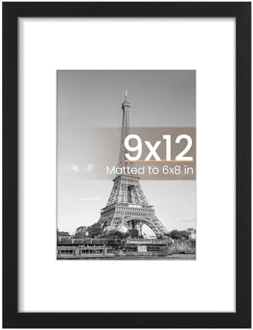 upsimples 11x14 Picture Frame  Display Pictures 8x10 with Mat or 11x14 Without Mat  Wall Hanging Photo Frame  Black  1 Pack