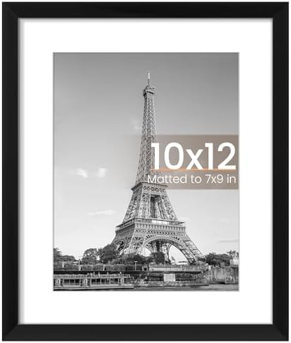 upsimples 11x14 Picture Frame  Display Pictures 8x10 with Mat or 11x14 Without Mat  Wall Hanging Photo Frame  Black  1 Pack