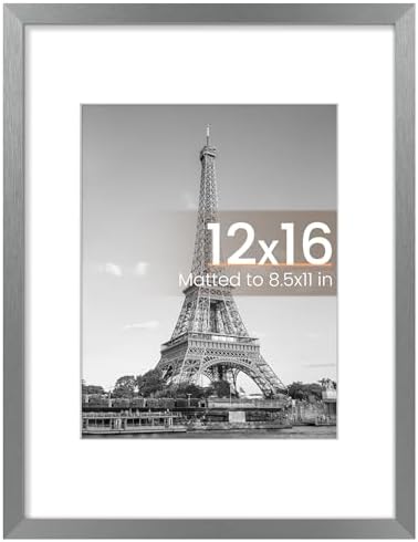 upsimples 11x14 Picture Frame  Display Pictures 8x10 with Mat or 11x14 Without Mat  Wall Hanging Photo Frame  Black  1 Pack
