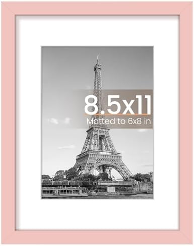 upsimples 11x14 Picture Frame  Display Pictures 8x10 with Mat or 11x14 Without Mat  Wall Hanging Photo Frame  Black  1 Pack