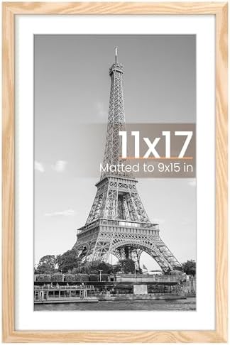 upsimples 11x14 Picture Frame  Display Pictures 8x10 with Mat or 11x14 Without Mat  Wall Hanging Photo Frame  Black  1 Pack