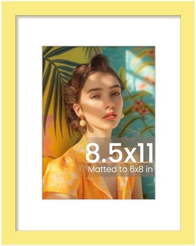 upsimples 11x14 Picture Frame  Display Pictures 8x10 with Mat or 11x14 Without Mat  Wall Hanging Photo Frame  Black  1 Pack