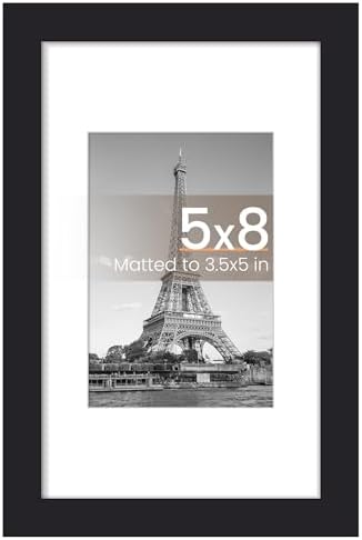 upsimples 11x14 Picture Frame  Display Pictures 8x10 with Mat or 11x14 Without Mat  Wall Hanging Photo Frame  Black  1 Pack