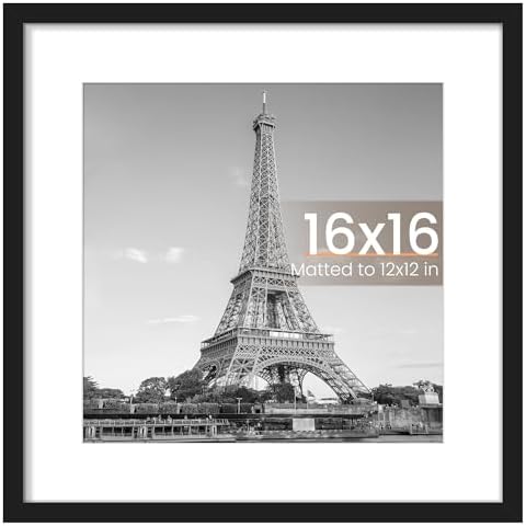 upsimples 11x14 Picture Frame  Display Pictures 8x10 with Mat or 11x14 Without Mat  Wall Hanging Photo Frame  Black  1 Pack