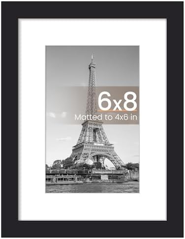 upsimples 11x14 Picture Frame  Display Pictures 8x10 with Mat or 11x14 Without Mat  Wall Hanging Photo Frame  Black  1 Pack