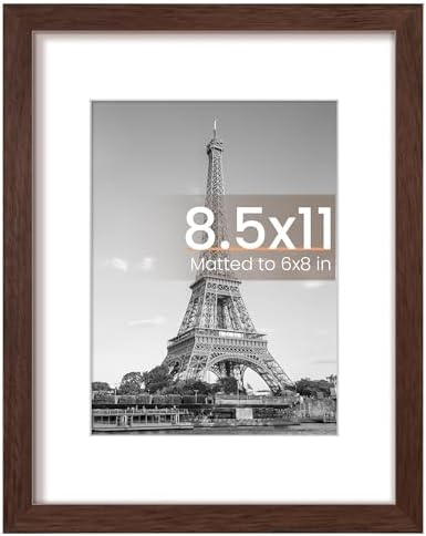 upsimples 11x14 Picture Frame  Display Pictures 8x10 with Mat or 11x14 Without Mat  Wall Hanging Photo Frame  Black  1 Pack