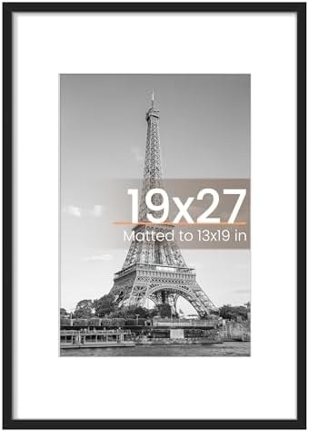 upsimples 11x14 Picture Frame  Display Pictures 8x10 with Mat or 11x14 Without Mat  Wall Hanging Photo Frame  Black  1 Pack