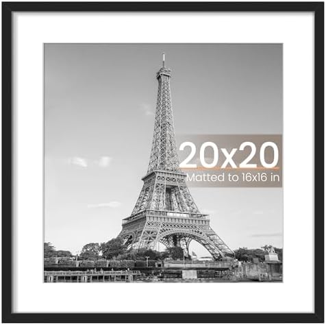 upsimples 11x14 Picture Frame  Display Pictures 8x10 with Mat or 11x14 Without Mat  Wall Hanging Photo Frame  Black  1 Pack