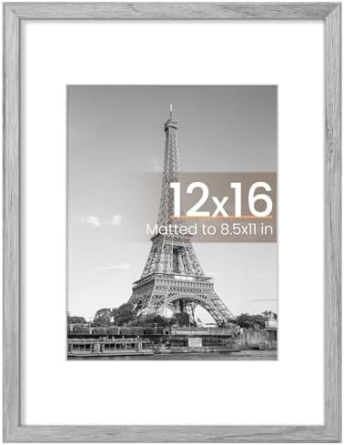 upsimples 11x14 Picture Frame  Display Pictures 8x10 with Mat or 11x14 Without Mat  Wall Hanging Photo Frame  Black  1 Pack