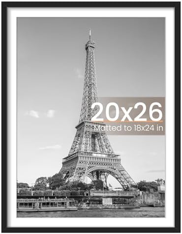 upsimples 11x14 Picture Frame  Display Pictures 8x10 with Mat or 11x14 Without Mat  Wall Hanging Photo Frame  Black  1 Pack