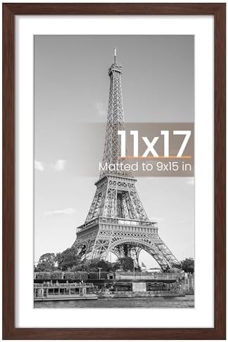 upsimples 11x14 Picture Frame  Display Pictures 8x10 with Mat or 11x14 Without Mat  Wall Hanging Photo Frame  Black  1 Pack