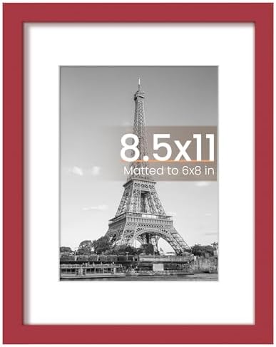 upsimples 11x14 Picture Frame  Display Pictures 8x10 with Mat or 11x14 Without Mat  Wall Hanging Photo Frame  Black  1 Pack