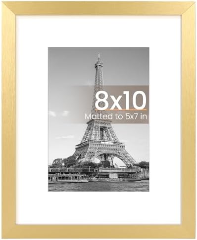 upsimples 11x14 Picture Frame  Display Pictures 8x10 with Mat or 11x14 Without Mat  Wall Hanging Photo Frame  Black  1 Pack